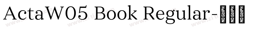 ActaW05 Book Regular字体转换